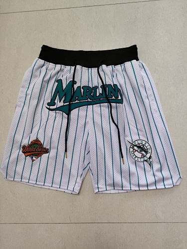 Miami Marlins White Pocket Shorts