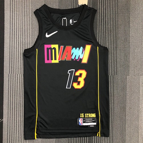 Miami Heat #13 City Edition 22 Season Basketball Jersey