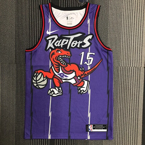 Toronto Raptors #15 Retro Edition Purple Basketball Jersey