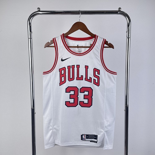 Chicago Bulls Scottie Pippen #33 White 23 Season Basketball Jersey