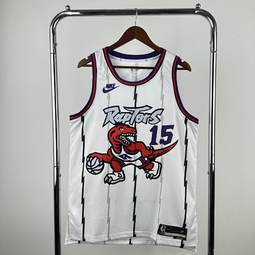 Toronto Raptors #15 Retro Edition White 26 Season Basketball Jersey