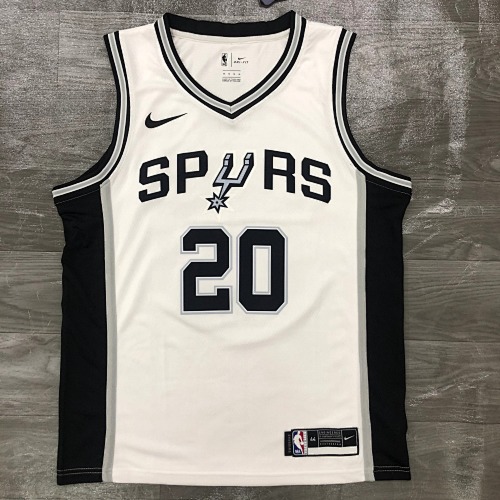 San Antonio Spurs #20 White Basketball Jersey