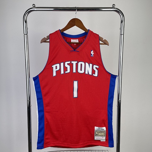 Detroit Pistons Allen Iverson #1 Retro Edition Fan Edition Red 2008/09 Basketball Jersey