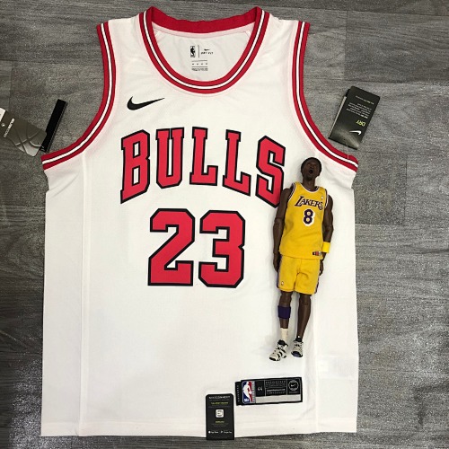 Chicago Bulls Michael Jordan #23 White Basketball Jersey