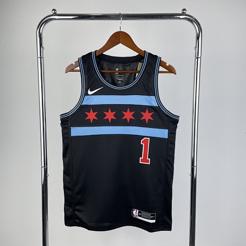 Chicago Bulls Derrick Rose #1 City Edition 19 Season Basketball Jersey