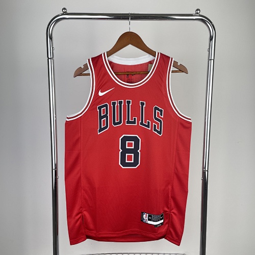Chicago Bulls #8 Red 23 Season Basketball Jersey