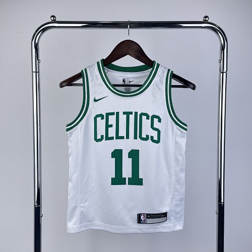 Boston Celtics Kyrie Irving #11 White Kids Basketball Jersey