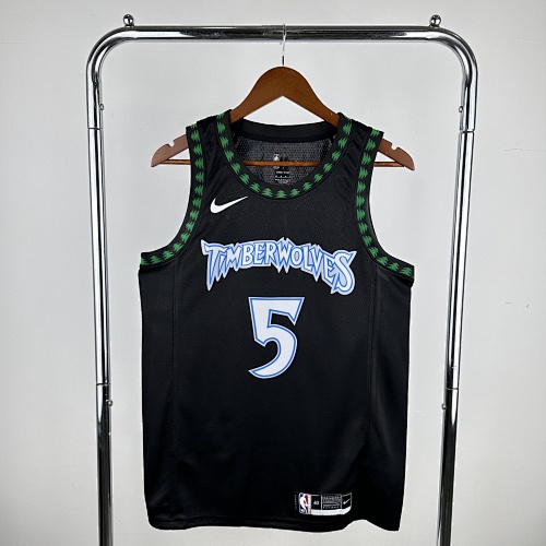 Minnesota Timberwolves Anthony Edwards #5 Retro Edition Black 18 Season Basketball Jersey