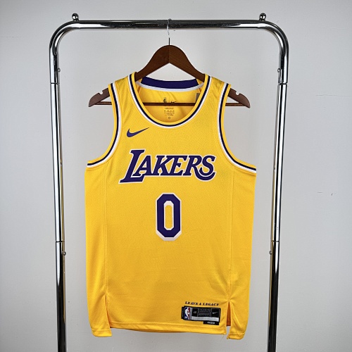 Los Angeles Lakers #0 Yellow 23 Season Basketball Jersey