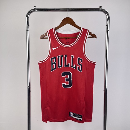 Chicago Bulls #3 Red 23 Season Basketball Jersey