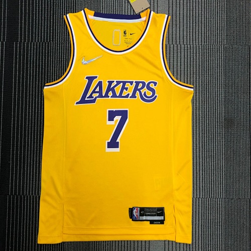 Los Angeles Lakers #7 Yellow Basketball Jersey