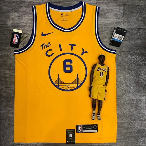 Golden State Warriors #6 Yellow Basketball Jersey