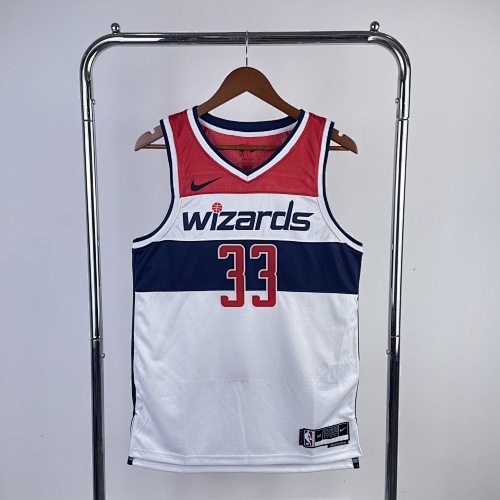 Washington Wizards #33 Home White 23 Season Basketball Jersey