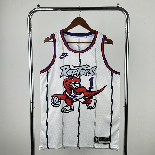 Toronto Raptors #1 Retro Edition White 26 Season Basketball Jersey