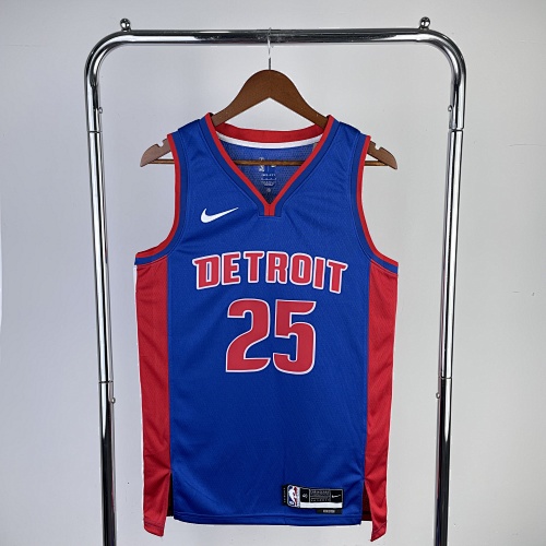 Detroit Pistons Derrick Rose #25 Away 23 Season Basketball Jersey