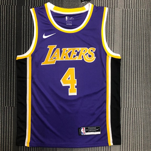 Los Angeles Lakers #4 Purple Basketball Jersey