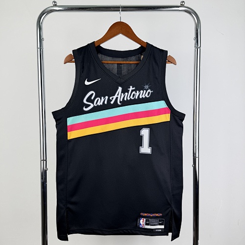 San Antonio Spurs #1 City Edition 26 Season Basketball Jersey