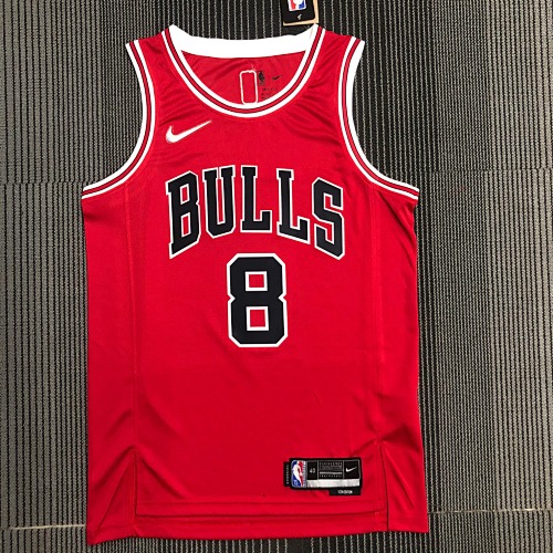 Chicago Bulls #8 Red Basketball Jersey