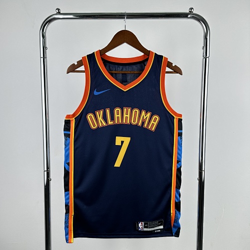 Oklahoma City Thunder #7 City Edition 25 Season Basketball Jersey