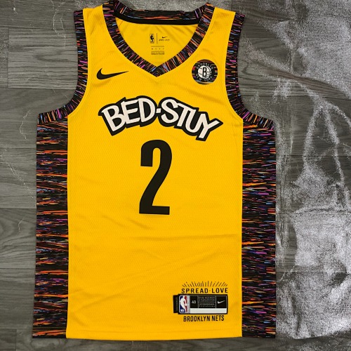 Brooklyn Nets #2 Yellow Basketball Jersey