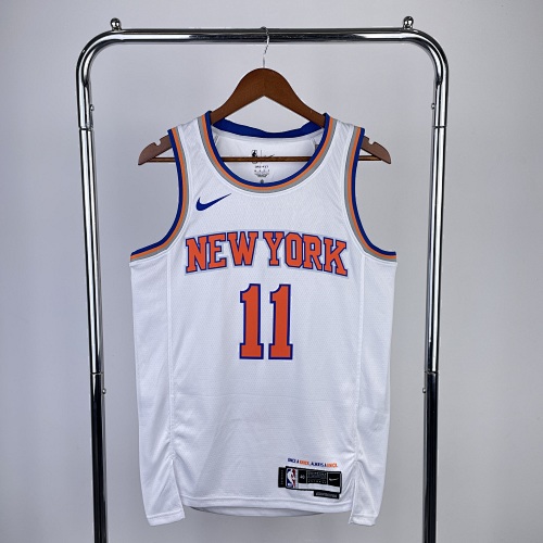 New York Knicks #11 White 23 Season Basketball Jersey