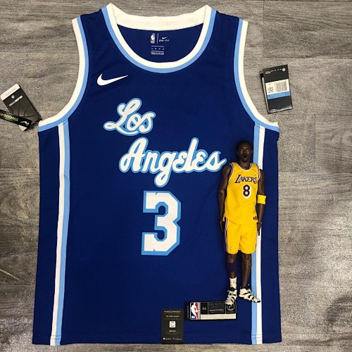 Los Angeles Lakers #3 Retro Edition Basketball Jersey