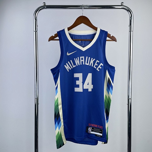 Milwaukee Bucks #34 City Edition 23 Season Basketball Jersey