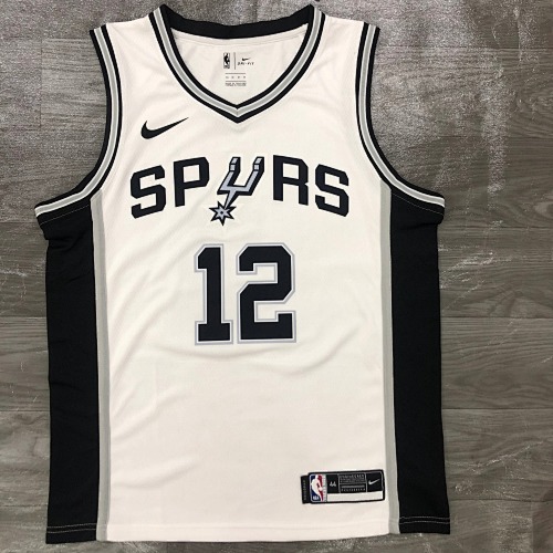 San Antonio Spurs #12 White Basketball Jersey