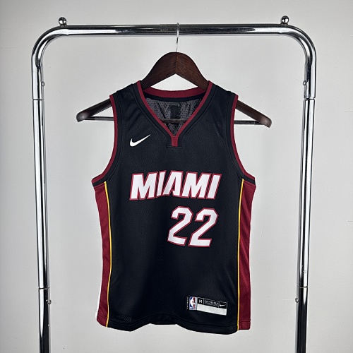 Miami Heat #22 Black Kids Basketball Jersey