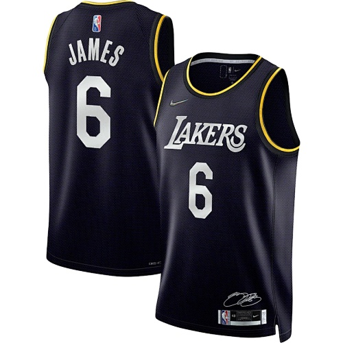 Los Angeles Lakers LeBron James Black 2022 Season Basketball Jersey