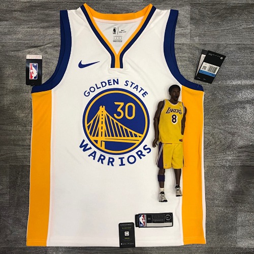 Golden State Warriors Stephen Curry #30 White 20 Season Basketball Jersey