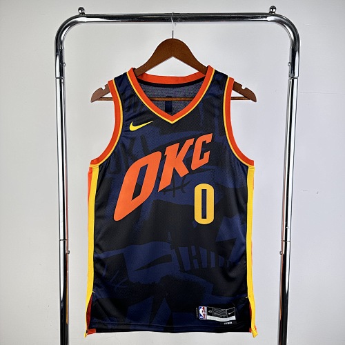 Oklahoma City Thunder #0 City Edition 24 Season Basketball Jersey