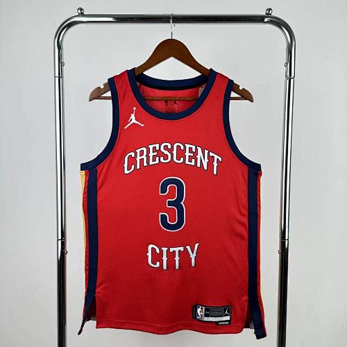 New Orleans Pelicans Jordan Poole #3 Jumpman Red Basketball Jersey