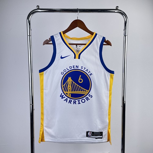Golden State Warriors #6 White 23 Season Basketball Jersey