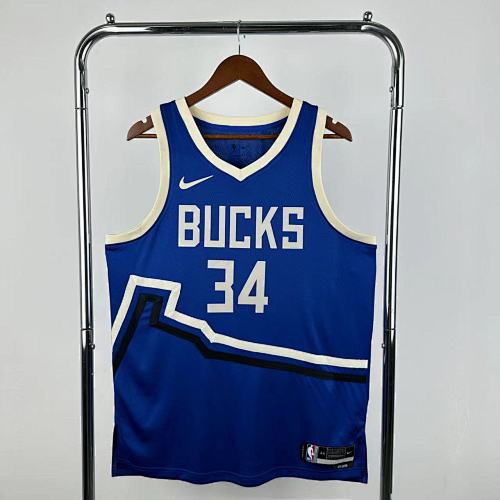Milwaukee Bucks Giannis Antetokounmpo #34 City Edition 25 Season Basketball Jersey