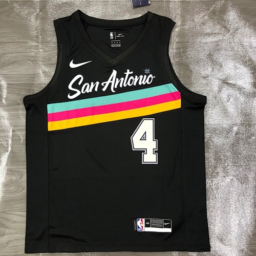 San Antonio Spurs #4 City Edition 21 Season Basketball Jersey
