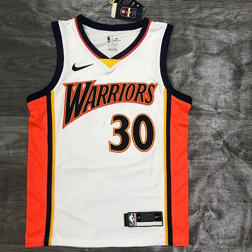 Golden State Warriors Stephen Curry #30 White Basketball Jersey