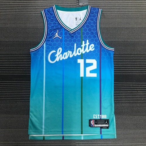 Charlotte Hornets #12 City Edition 22 Season Basketball Jersey