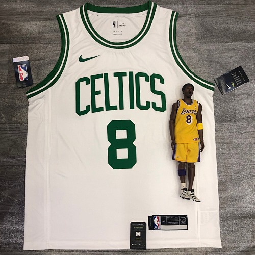 Boston Celtics #8 Retro Edition White Basketball Jersey