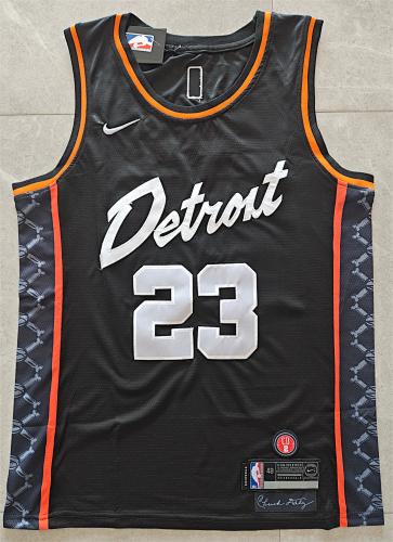 Detroit Pistons City Edition Black 24 Season Basketball Jersey