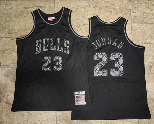 Chicago Bulls Michael Jordan Black Basketball Jersey