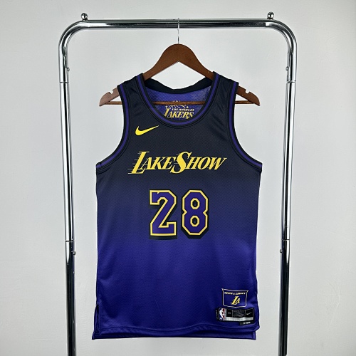 Los Angeles Lakers #28 City Edition 25 Season Basketball Jersey