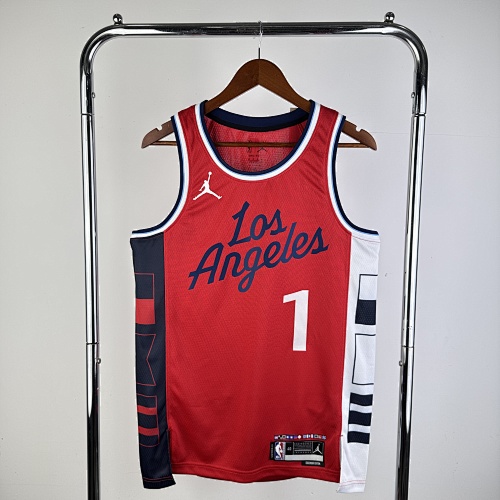 Los Angeles Clippers James Harden #1 Limited Edition Jumpman Red 25 Season Basketball Jersey