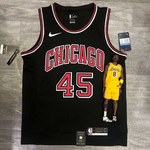 Chicago Bulls Michael Jordan #45 Black Basketball Jersey