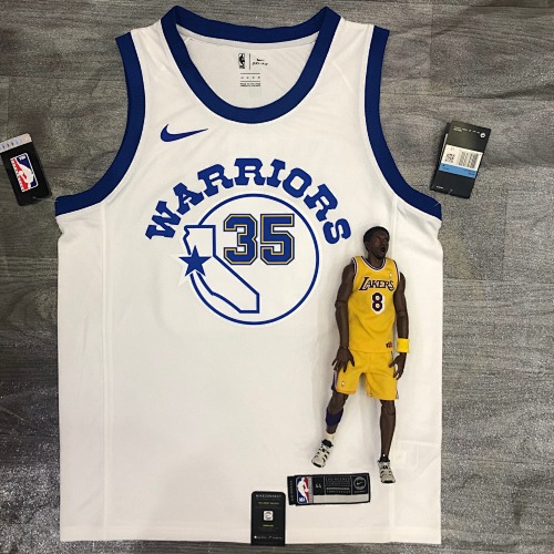 Golden State Warriors Kevin Durant #35 White Socks