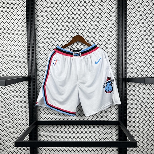 Miami Heat White Shorts