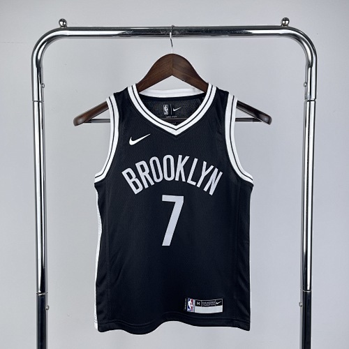Brooklyn Nets Kyrie Irving #7 Black Kids Basketball Jersey
