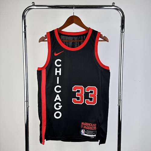 Chicago Bulls Scottie Pippen #33 City Edition 24 Season Basketball Jersey