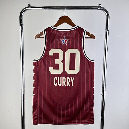Stephen Curry #30 All-Star Red 24 Season Basketball Jersey