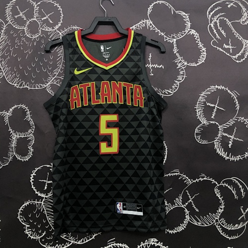 Atlanta Hawks #5 Black Basketball Jersey